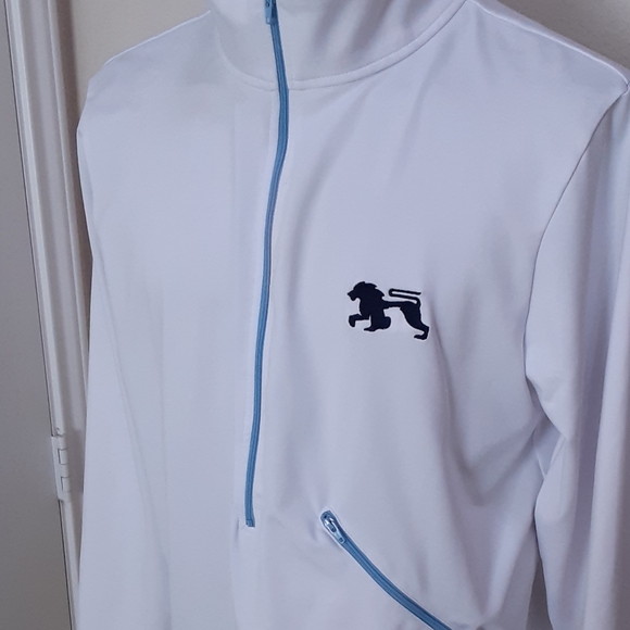 Alial Fital, made in USA, Micropoly Blend Half Zip Windbreaker, Size M - Picture 5 of 9